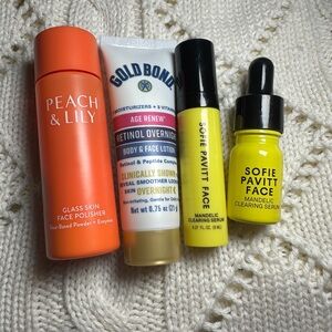 Travel Size Skincare Bundle w/ Brands Peach & Lily, Gold Bond, & Sofie Pavitt